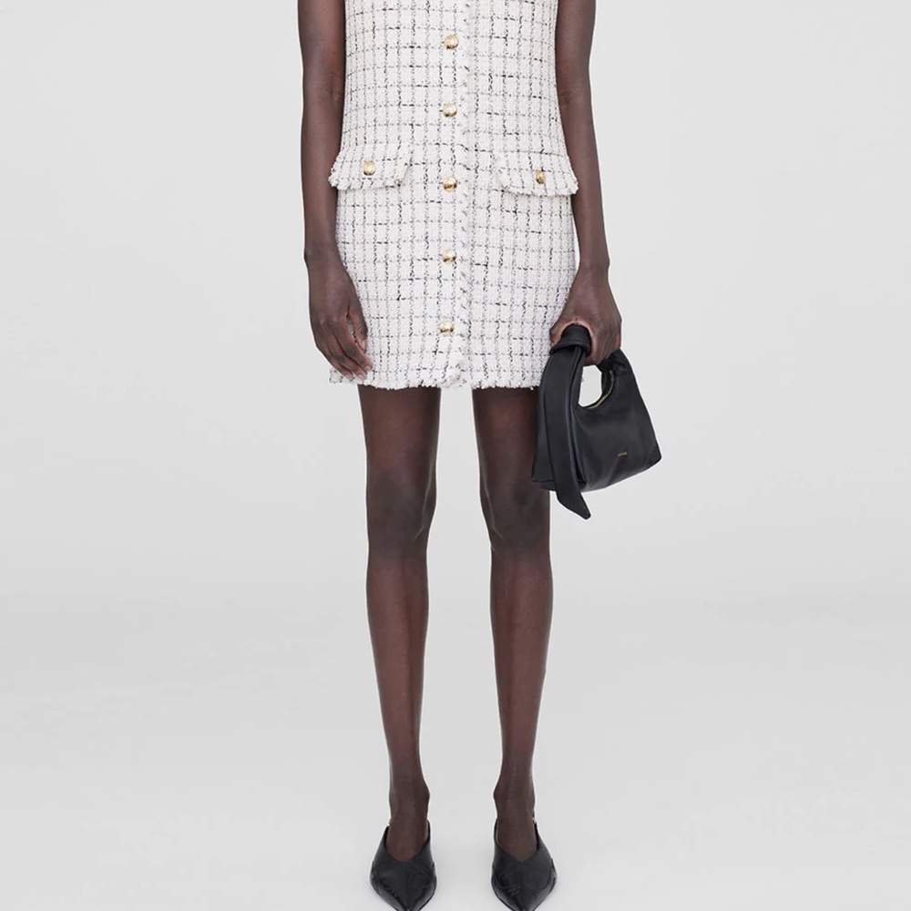 ANINE BING BOUCLE TWEED DRESS